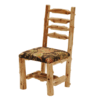 Fireside Lodge Cedar Log Upholstered Side Chair