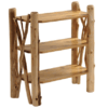 Fireside Lodge Cedar Log Open Bookshelf