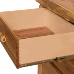 Fireside lodge enclosed cedar log night stand 31