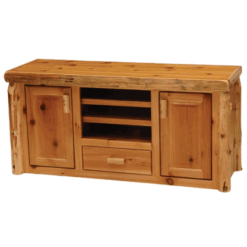 Fireside Lodge Furniture - Cedar Log Entertainment Center