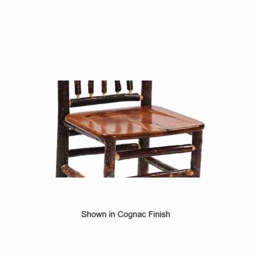 Fireside lodge hickory log bar stool with arms & swivel - image 4