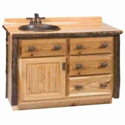 Fireside Lodge Hickory Log Bathroom Vanity - 4 Foot