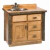 Fireside Lodge Hickory Log Bathroom Vanity - 42 Inch
