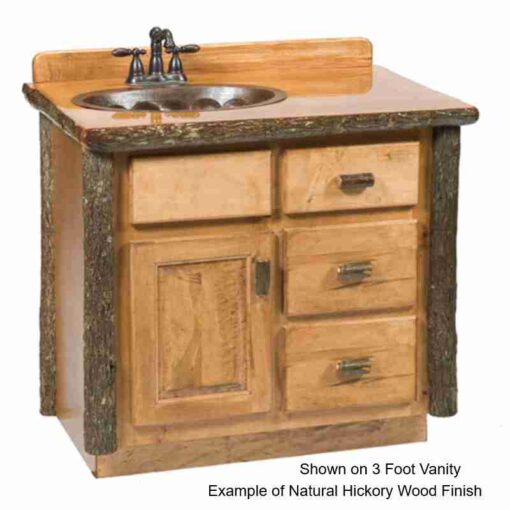 Fireside lodge hickory log bathroom vanity - 6 foot - image 5