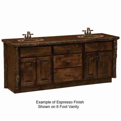 Fireside lodge hickory log bathroom vanity - 6 foot - image 4