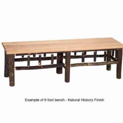 Fireside Lodge Hickory Log Bench