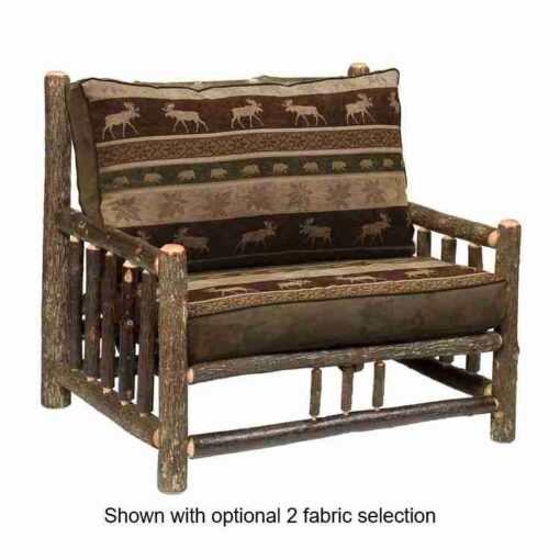 Fireside lodge hickory log chair and a half - image 3
