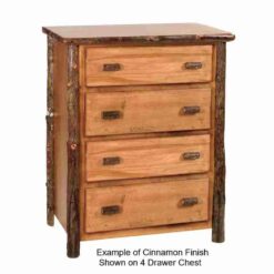 Fireside lodge hickory log chest 3 drawers 51