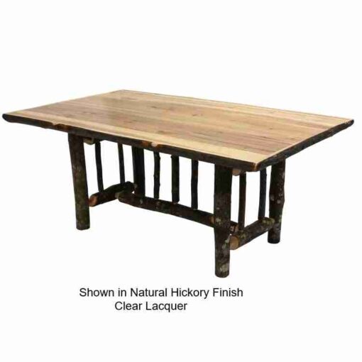 Fireside lodge hickory log dining table