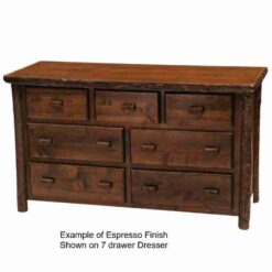 Fireside lodge hickory log dresser 6 drawers 50