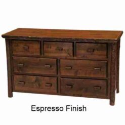 Fireside Lodge Hickory Log Dresser - 7 Drawers