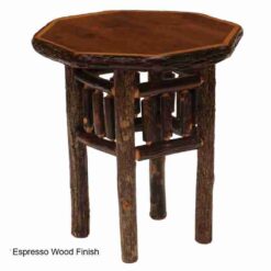 Fireside Lodge Hickory Log End Table - Octagon