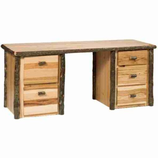 Fireside lodge hickory log executive desk