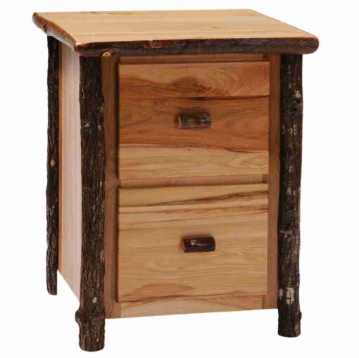 Fireside lodge hickory log filing cabinet - 3 sizes