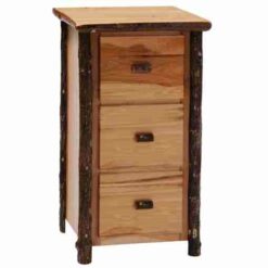 Fireside lodge hickory log filing cabinet 3 sizes 36