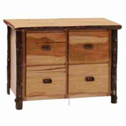 Fireside lodge hickory log filing cabinet 3 sizes 39