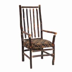 Fireside Lodge Hickory Log High Back Arm Chair