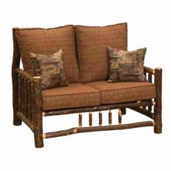 Fireside Lodge Hickory Log Loveseat