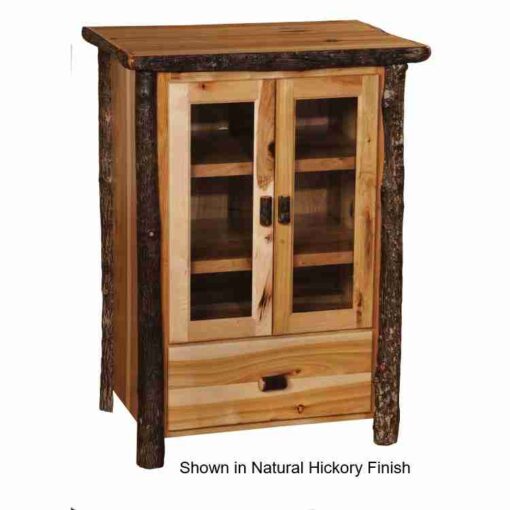 Fireside lodge hickory log media cabinet