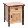 Fireside Lodge Hickory Log Nightstand - Enclosed