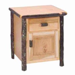 Fireside Lodge Hickory Log Nightstand - Enclosed