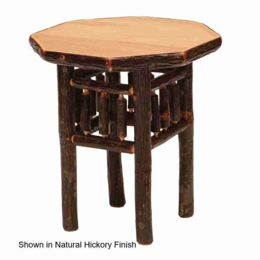 Fireside lodge hickory log octagon nightstand - image 3