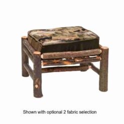 Fireside lodge hickory log ottoman 28