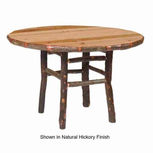 Fireside lodge hickory log round dining table