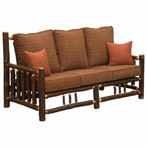 Fireside lodge hickory log sofa