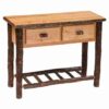 Fireside Lodge Hickory Log Sofa Table - 2 Drawer