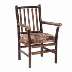 Fireside Lodge Hickory Log Spoke Back Arm Chair