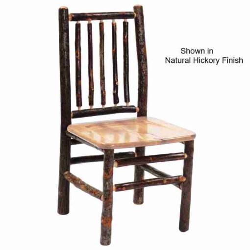 Fireside lodge hickory log spoke back side chair - image 2