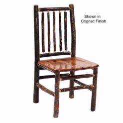 Fireside lodge hickory log spoke back side chair 87