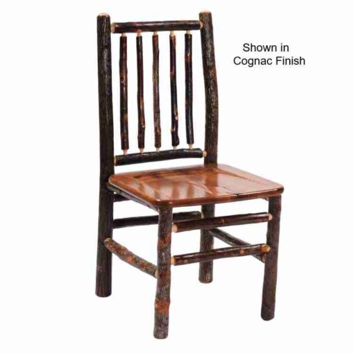 Fireside lodge hickory log spoke back side chair - image 4