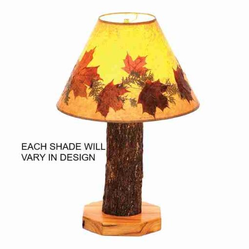 Fireside lodge hickory log table lamp