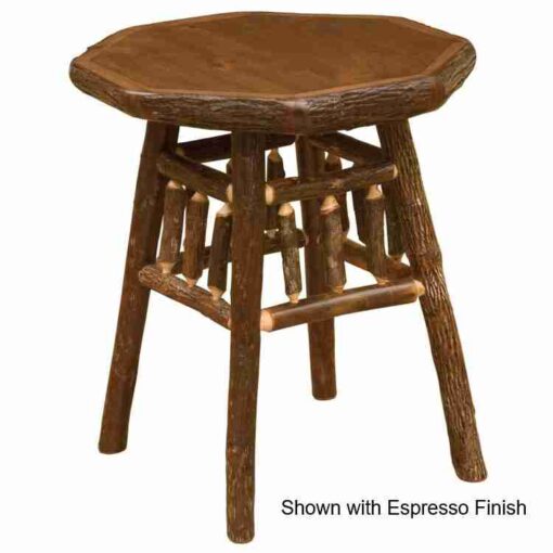 Fireside lodge hickory log teton nightstand