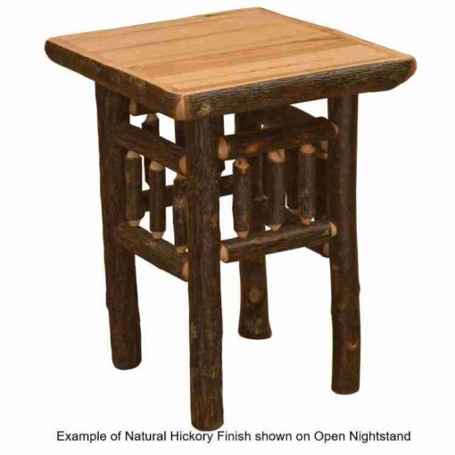 Fireside lodge hickory log teton nightstand - image 3