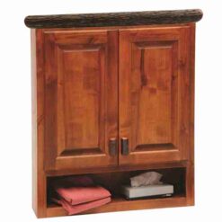 Fireside lodge hickory log toilet topper cabinet 73