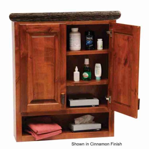 Fireside lodge hickory log toilet topper cabinet