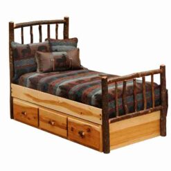 Fireside lodge hickory log twig bed 72