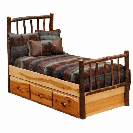 Fireside lodge hickory log twig bed - image 3