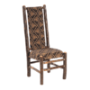 Fireside Lodge Hickory Log Upholstered Back High Back Side Chair