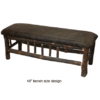 Fireside Lodge Hickory Log Upholstered Bench