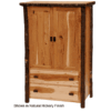 Fireside Lodge Hickory Log Wardrobe
