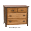 Fireside Lodge Hickory Lowboy Log Chest - 4 Drawers