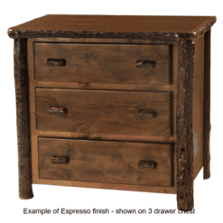 Fireside lodge hickory lowboy log chest 4 drawers 77
