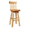 Fireside Lodge Log Barstool with Back