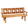 Fireside Lodge Log Bench with Cut-out
