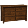 Fireside Lodge Modern Cedar 6 Drawer Dresser