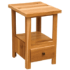 Fireside Lodge Simply Hickory Log Nightstand - Cubby